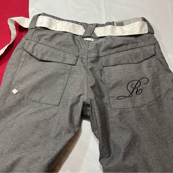 Ride GRAY Snowboard Pants Cell 5 Medium Series 5K Waterproof Teflon BELT pockets - Picture 3 of 16